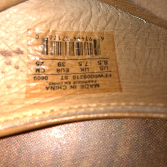 FOSSIL~Allison Two-tone Leather Peep Toe Pumps~8.5 - Picture 8 of 8